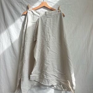 Club Monaco Light Gray High-Low Wrap Skirt